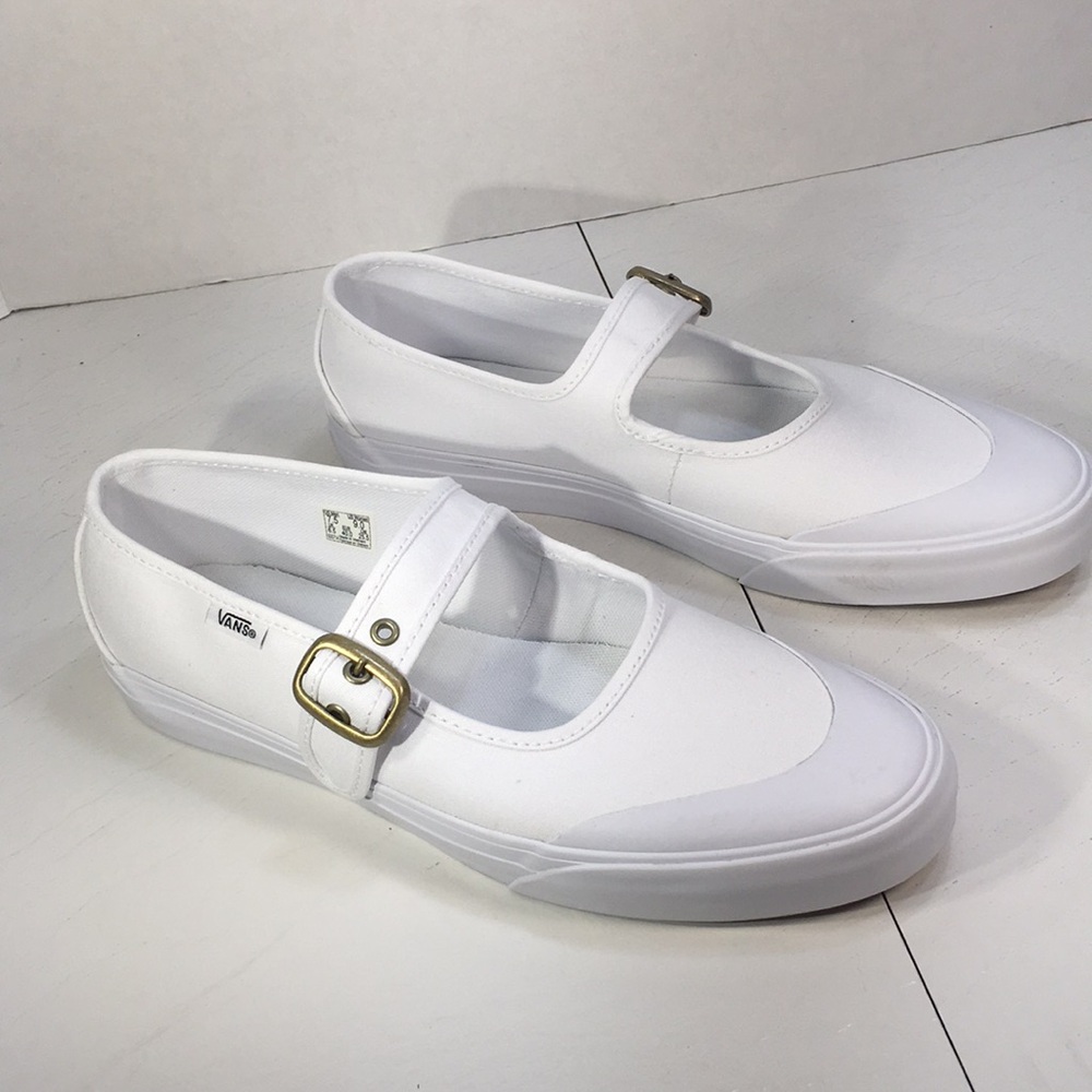 NWOT Vans Mary Jane Sport Pumps in White Women’s 9 - Picture 3 of 9